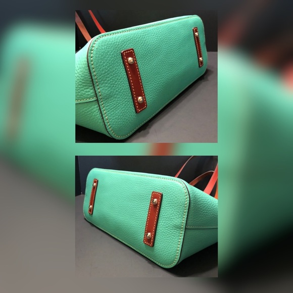 Dooney & Bourke Authentic Turquoise Shoulder Tote, New Without Tags - Picture 8 of 16
